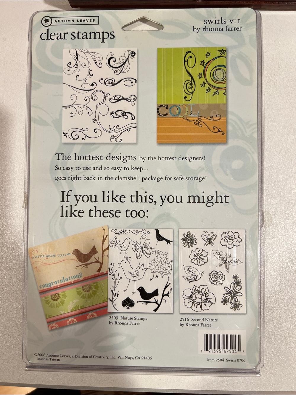Clear Stamps - Swirls V:1  Rhonda Farrer NEW